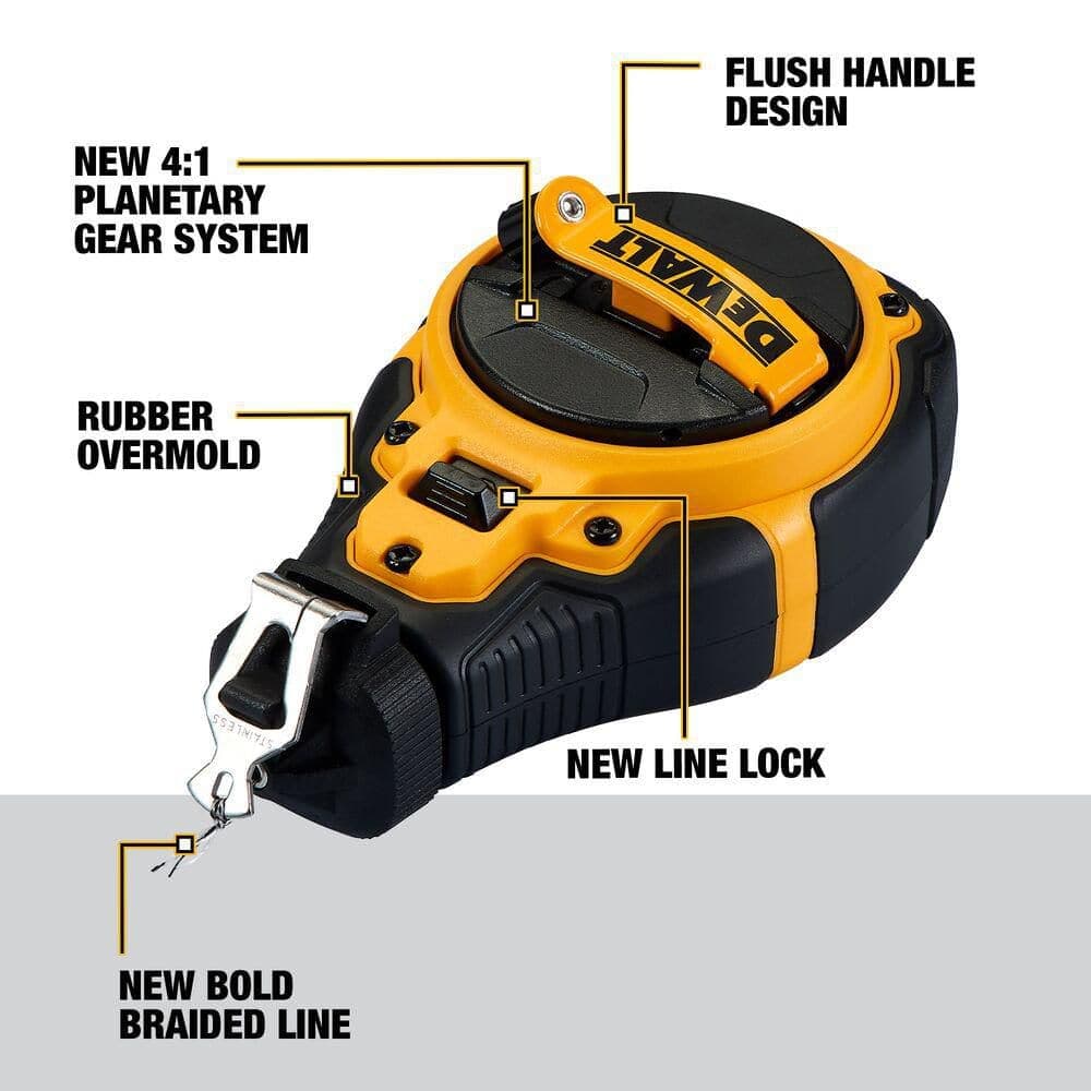 DEWALT 100 ft. Chalk Reel Kit with Red Chalk (3)