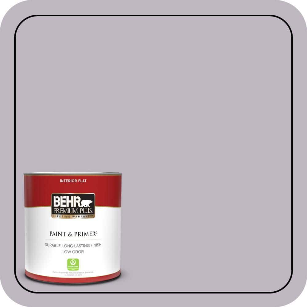 BEHR PREMIUM PLUS 1 qt. #PPU16-09 Aster Flat Low Odor Interior Paint & Primer (1)