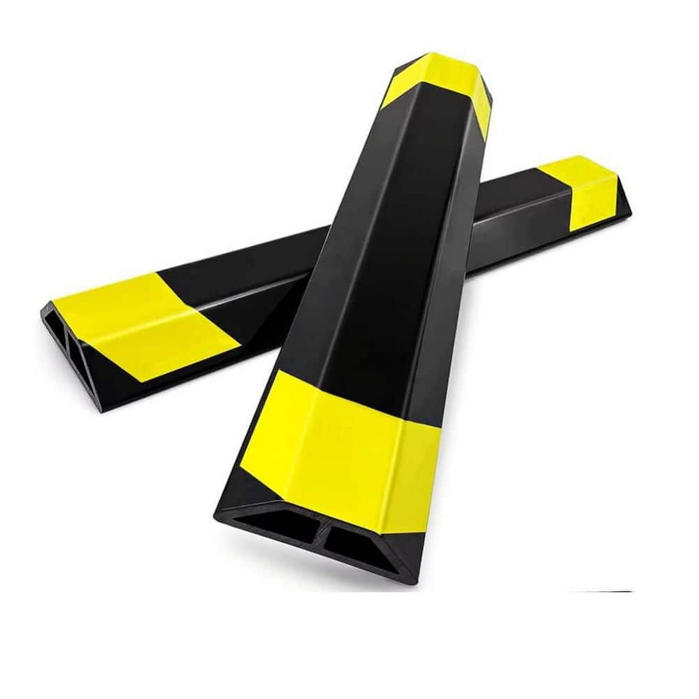 NVNOO 18 in. x 1.25 in. Heavy Duty Car Parking Stopper for Garage, Yellow (2-Pack) (1)