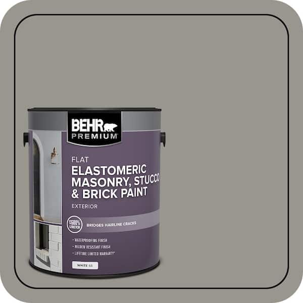 BEHR PREMIUM 1 gal. #N360-4 Battleship Gray Elastomeric Masonry, Stucco and Brick Exterior Paint (2)