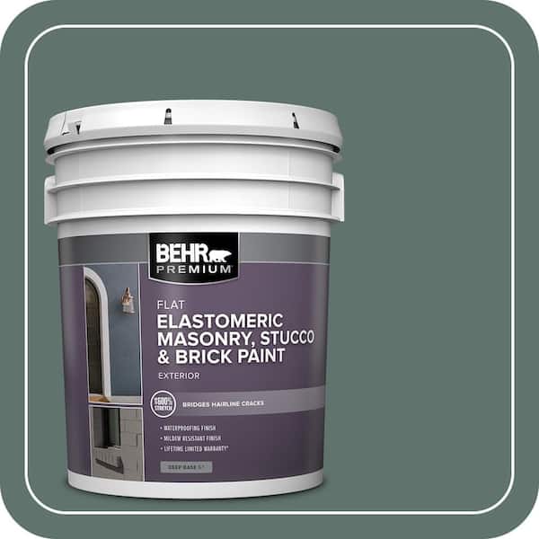 BEHR PREMIUM 5 gal. #PPU12-17 Cameroon Green Elastomeric Masonry, Stucco and Brick Exterior Paint (2)