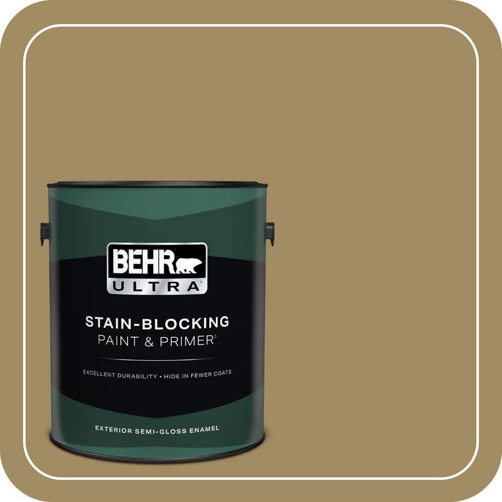 BEHR ULTRA 1 gal. #S320-6 Garden Salt Green Semi-Gloss Enamel Exterior Paint & Primer