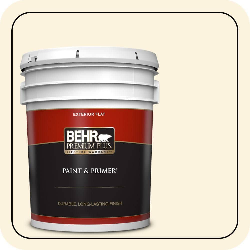 BEHR PREMIUM PLUS 5 gal. #W-D-410 Canyon Cloud Flat Exterior Paint & Primer