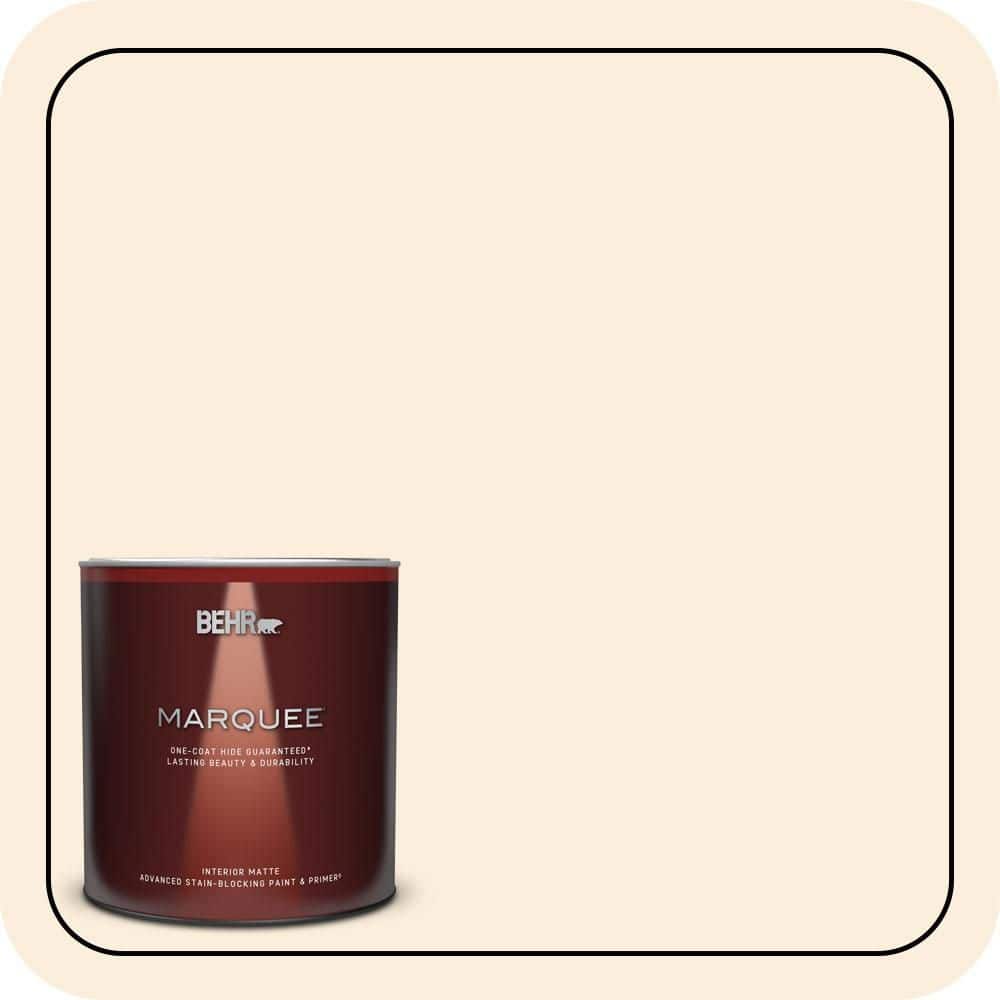 BEHR MARQUEE 1 qt. #PWN-22 Organza Peach Matte Interior Paint & Primer