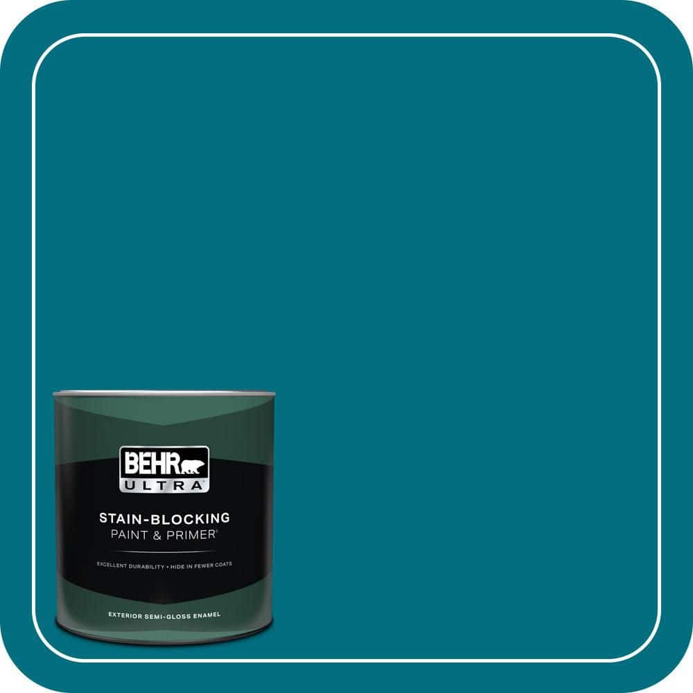 BEHR ULTRA 1 qt. #MQ4-54 Coastal Jetty Semi-Gloss Enamel Exterior Paint & Primer