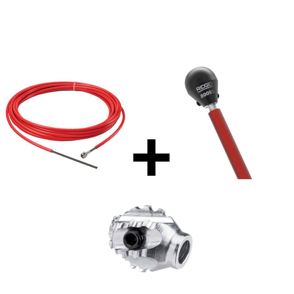 RIDGID FlexShaft Repair Coupling for 1/4 in. (6mm) Cable with Small Retrieval Magnet and Penetrating Ball Head Bundle