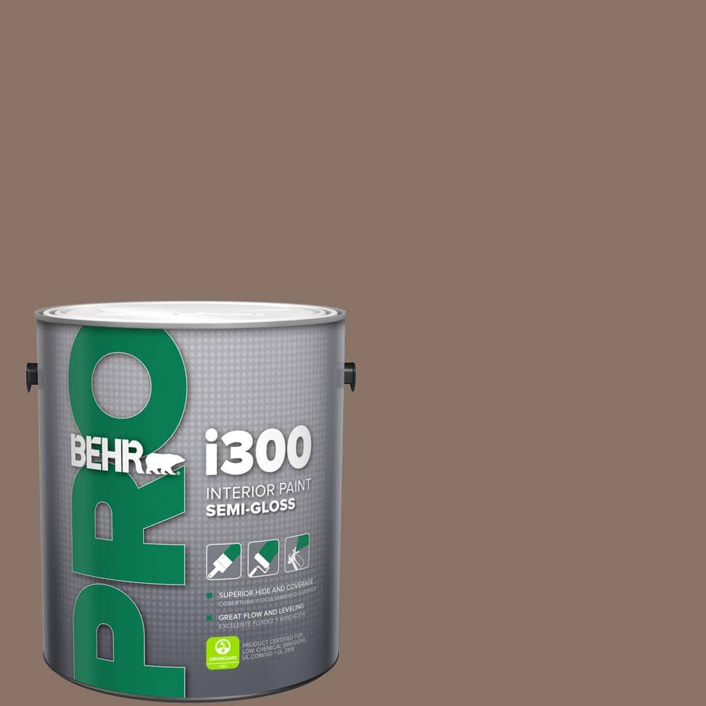 BEHR PRO 1 gal. #770B-6 Oakwood Brown Semi-Gloss Interior Paint (1)