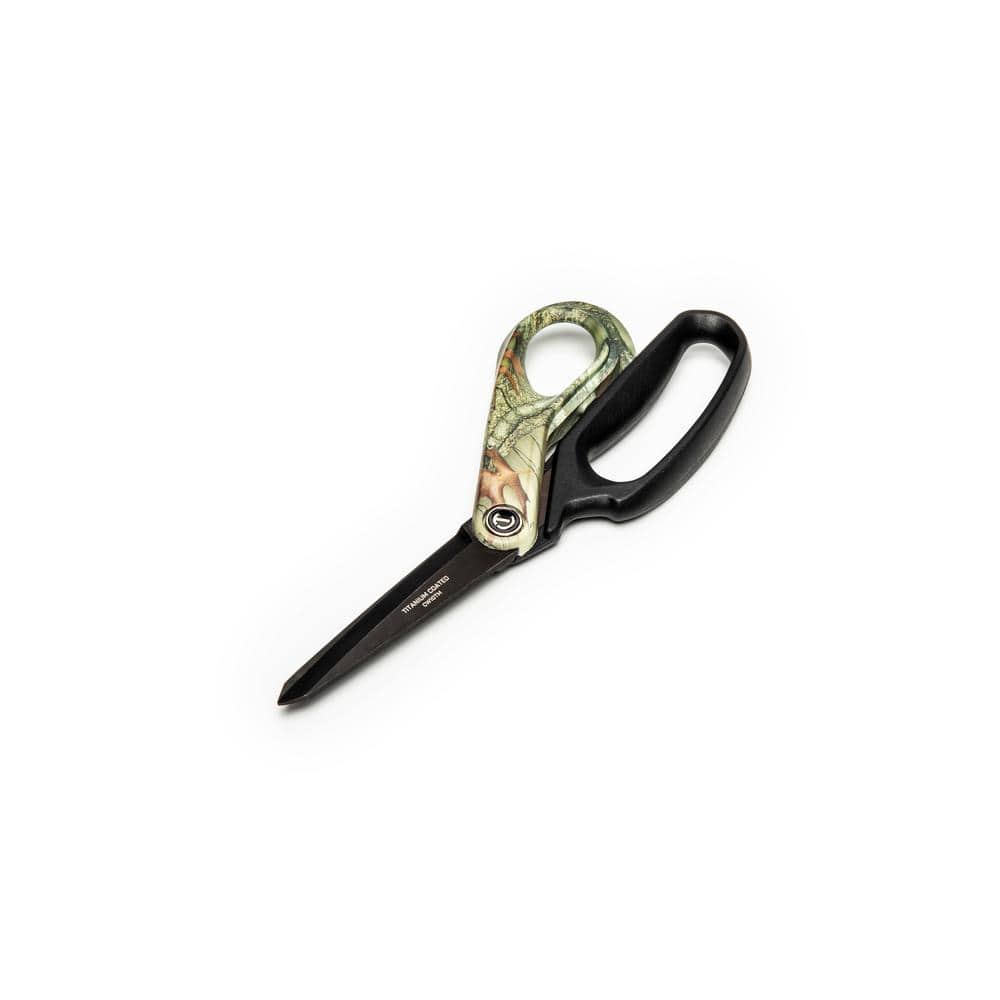 Crescent 10 in. Heavy-Duty Titanium Coated Utility Scissors with Camo Handle
