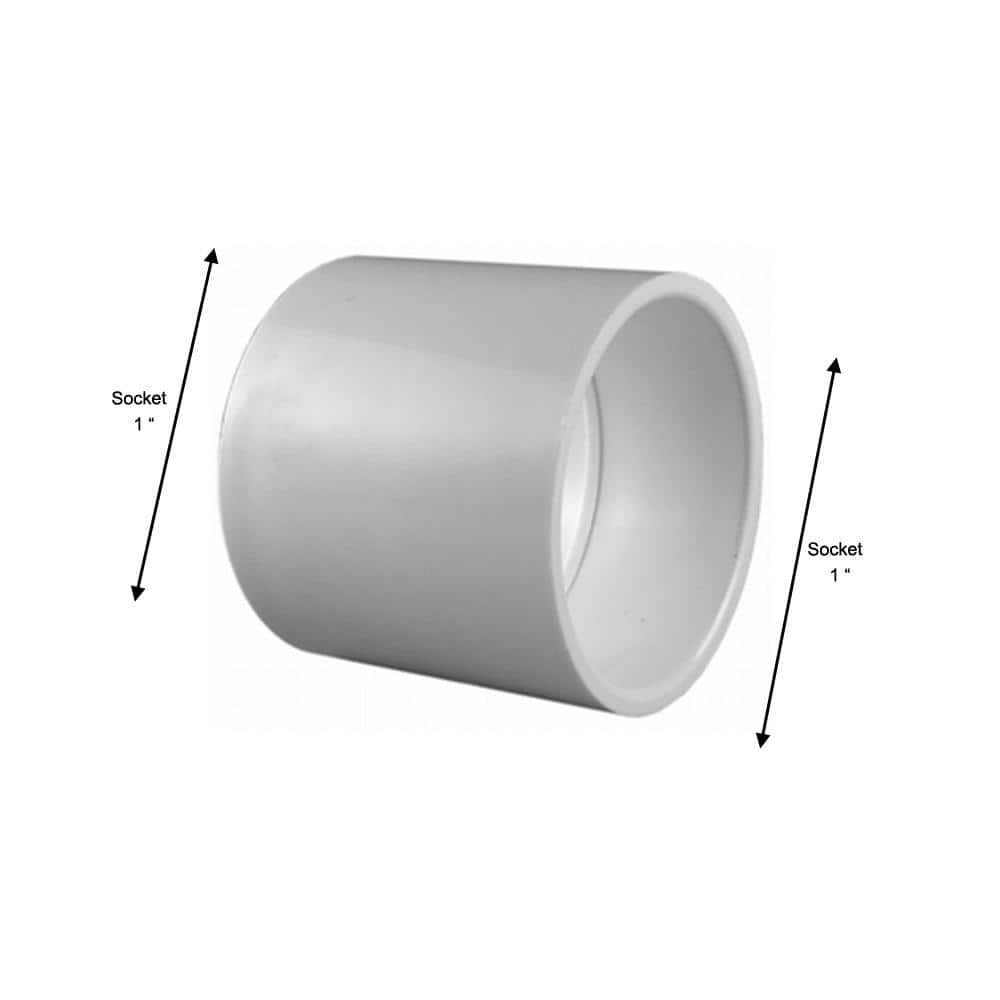 Charlotte Pipe 1 in. PVC Schedule 40 S x S Coupling (4)