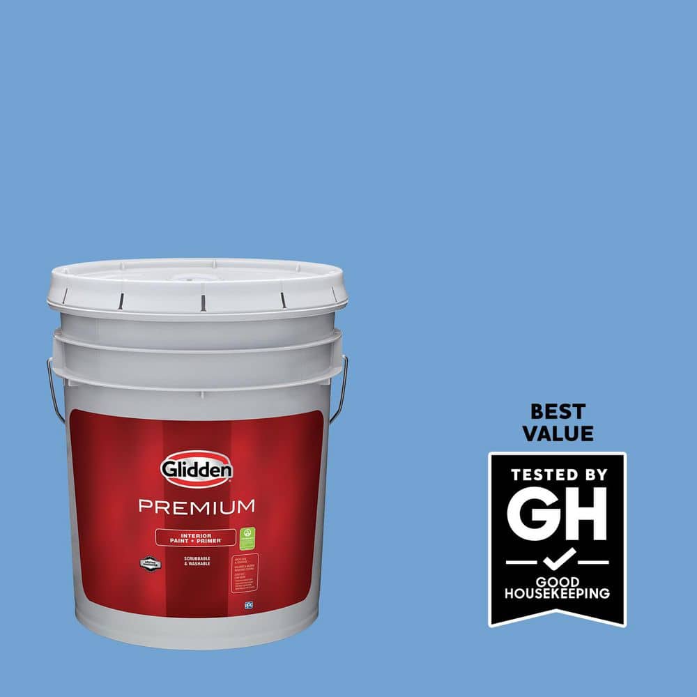 Glidden Premium 5 gal. PPG1242-4 Overcast Semi-Gloss Interior Latex Paint
