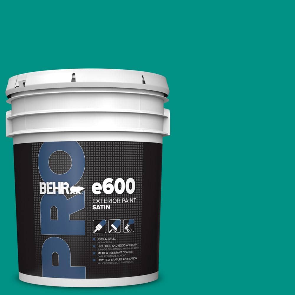 BEHR PRO 5 gal. #490B-6 Emerald Coast Satin Exterior Paint