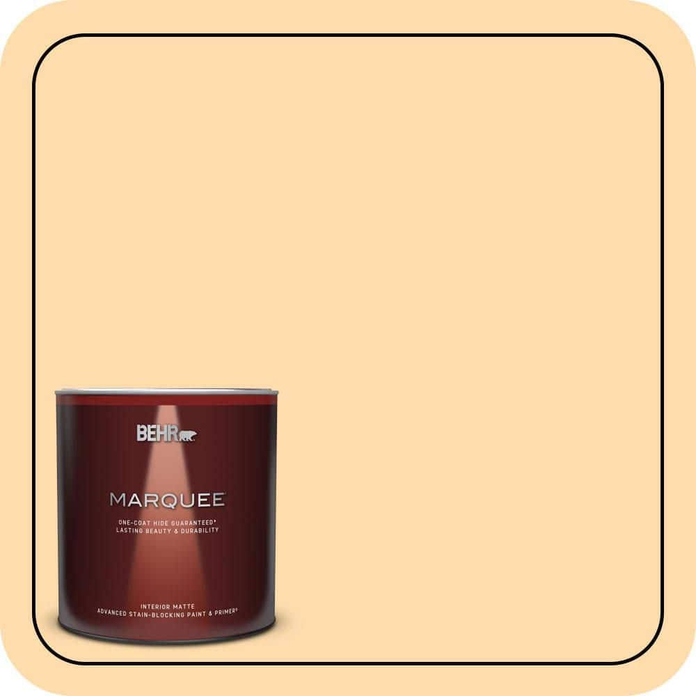 BEHR MARQUEE 1 qt. #P240-2 Peach Glow Matte Interior Paint & Primer