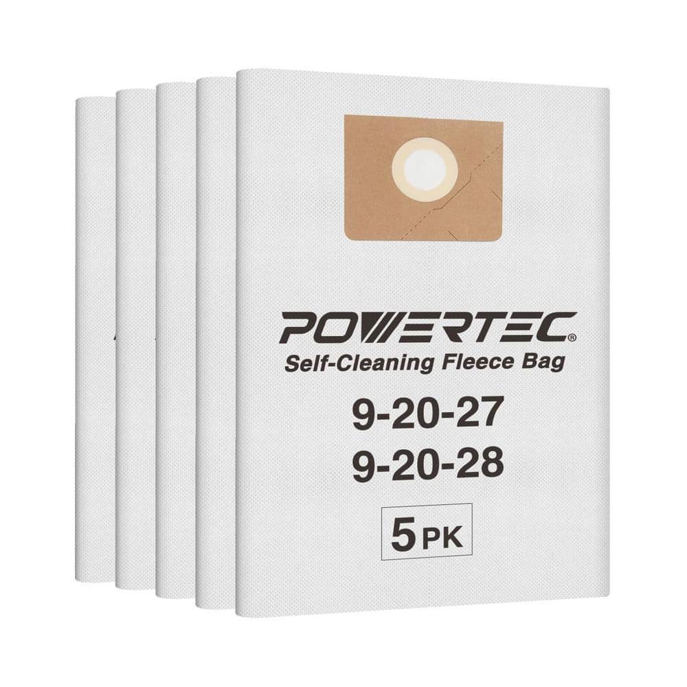 ‎POWERTEC Shop Vacuum Bag for Fein 31345061010, Replacement Fleece Filter Bag for Fein Turbo I, 9-20-27, Dustex 25 L Dust Bag, 5PK