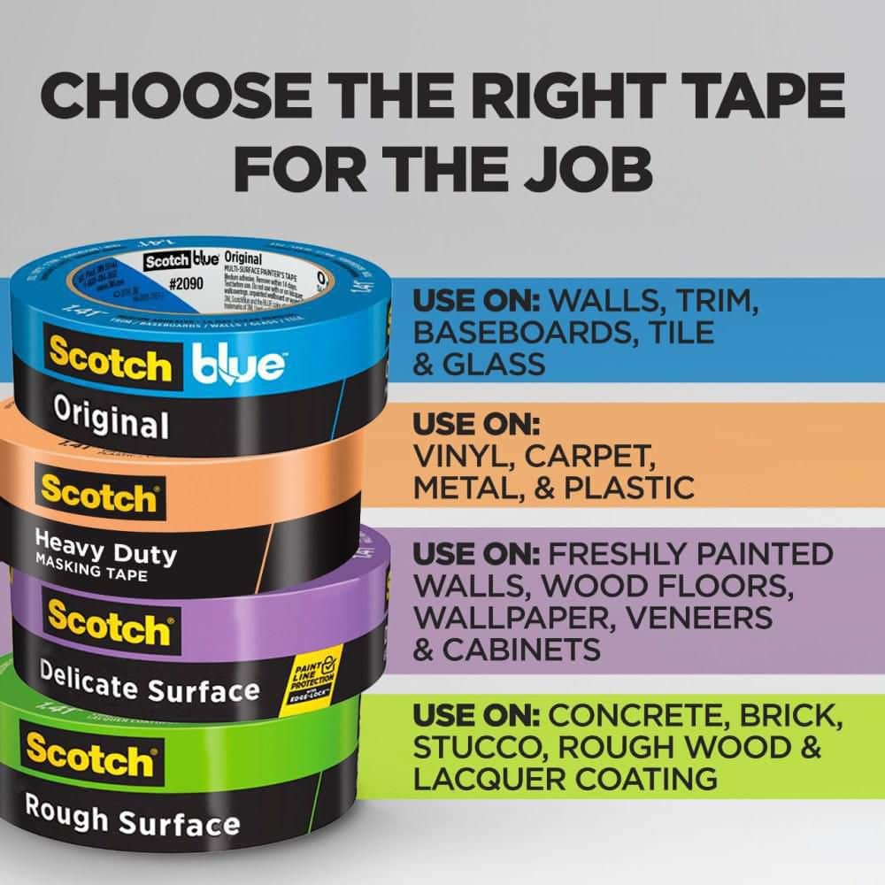 3M Scotch 60.1 yds. Heavy Duty Masking Tape (3-Rolls/Pack) (3)