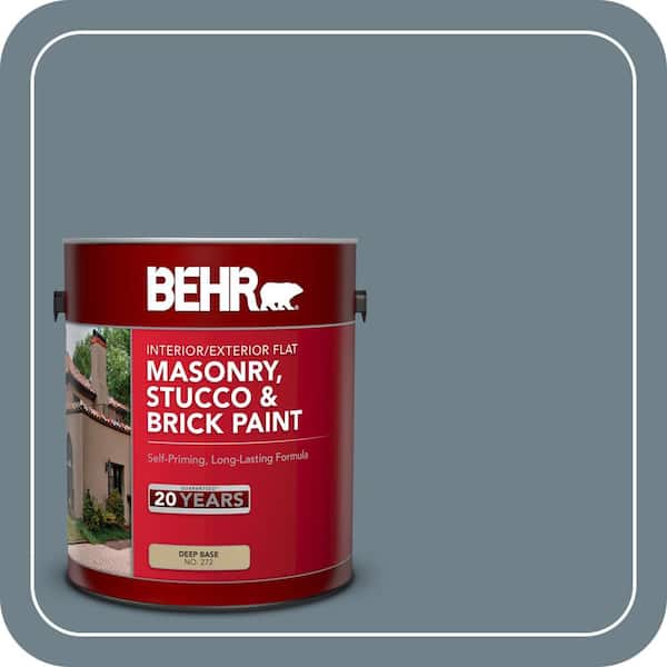 BEHR 1 gal. #PPU13-04 Atlantic Shoreline Flat Interior/Exterior Masonry, Stucco and Brick Paint (2)