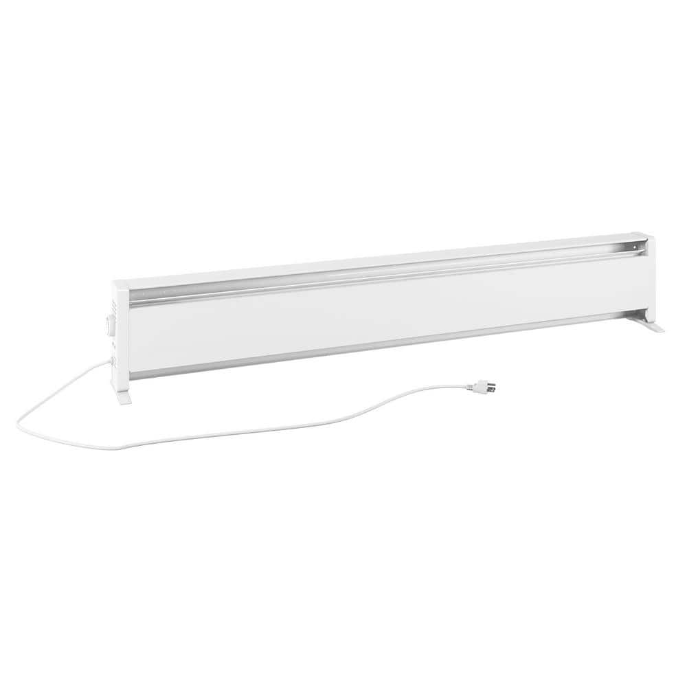 Cadet 59 in. 120-volt 1,500-watt SoftHeat Portable Hydronic Electric Baseboard Heater in White (2)