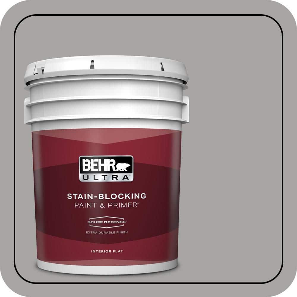 BEHR ULTRA 5 gal. #PPU26-07 Smokey Wings Extra Durable Flat Interior Paint & Primer