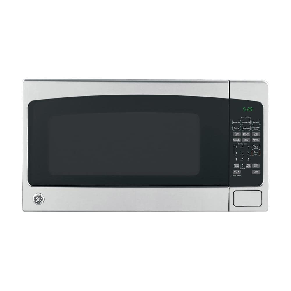 GE 2.0 cu. ft. 1200-Watt Countertop Microwave in Black Stainless Steel (1)