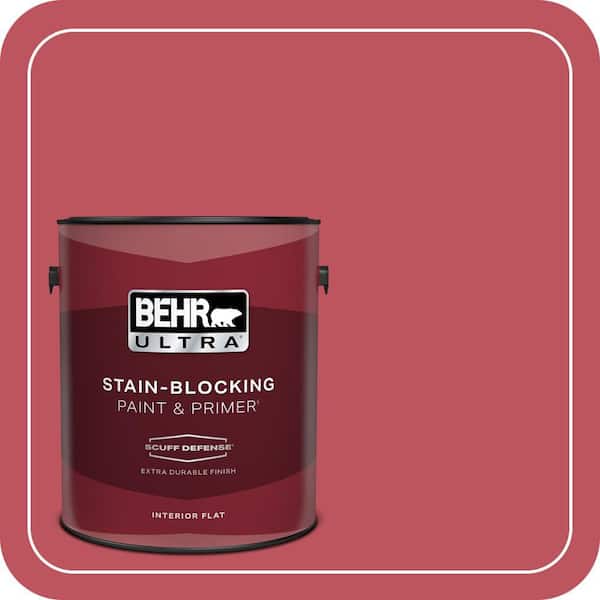 BEHR ULTRA 1 gal. #P140-6 Hibiscus Flower Extra Durable Flat Interior Paint & Primer (2)
