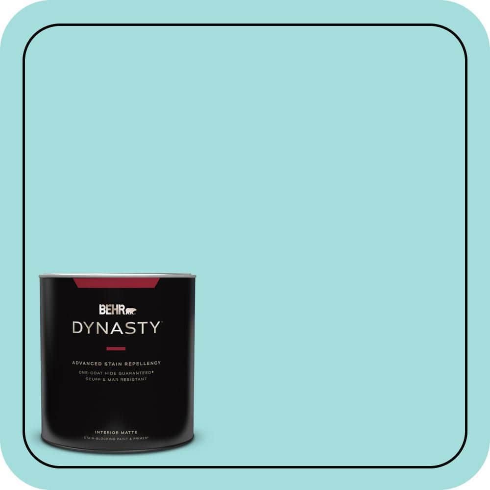 BEHR DYNASTY 1 qt. #500A-3 Aqua Spray Matte Interior Stain-Blocking Paint & Primer