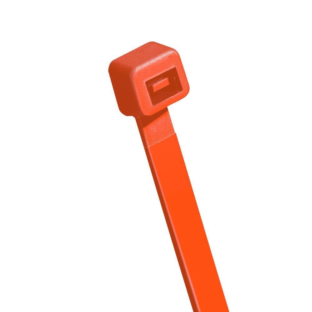 Unbranded 8 in. Standard 50 lbs. Tensile Strength UL 21S Rated Cable Zip Ties 500-Pack (Orange)