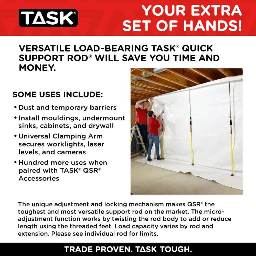 TASK 5 ft. 3 in. x 10 ft. QSR Medium Quick Support Rod (3)