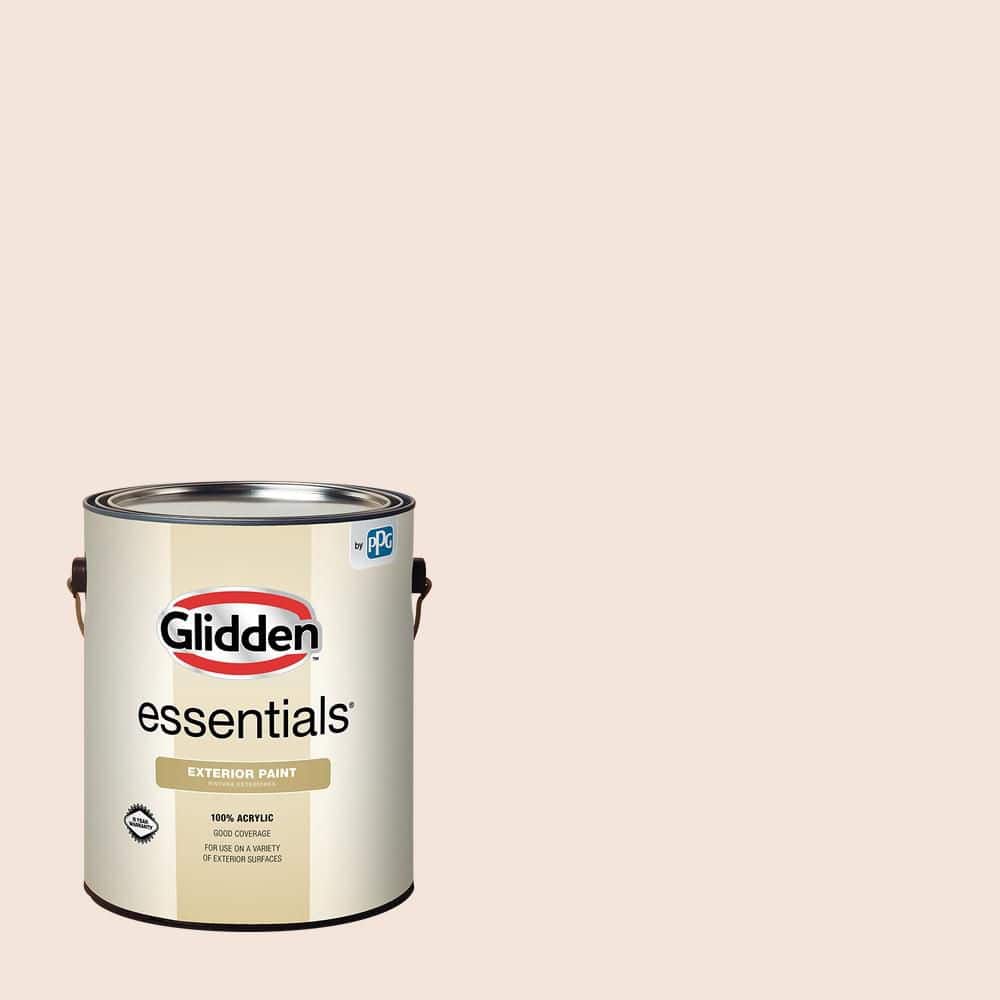 Glidden Essentials 1 gal. PPG1192-1 Champagne Ice Satin Exterior Paint
