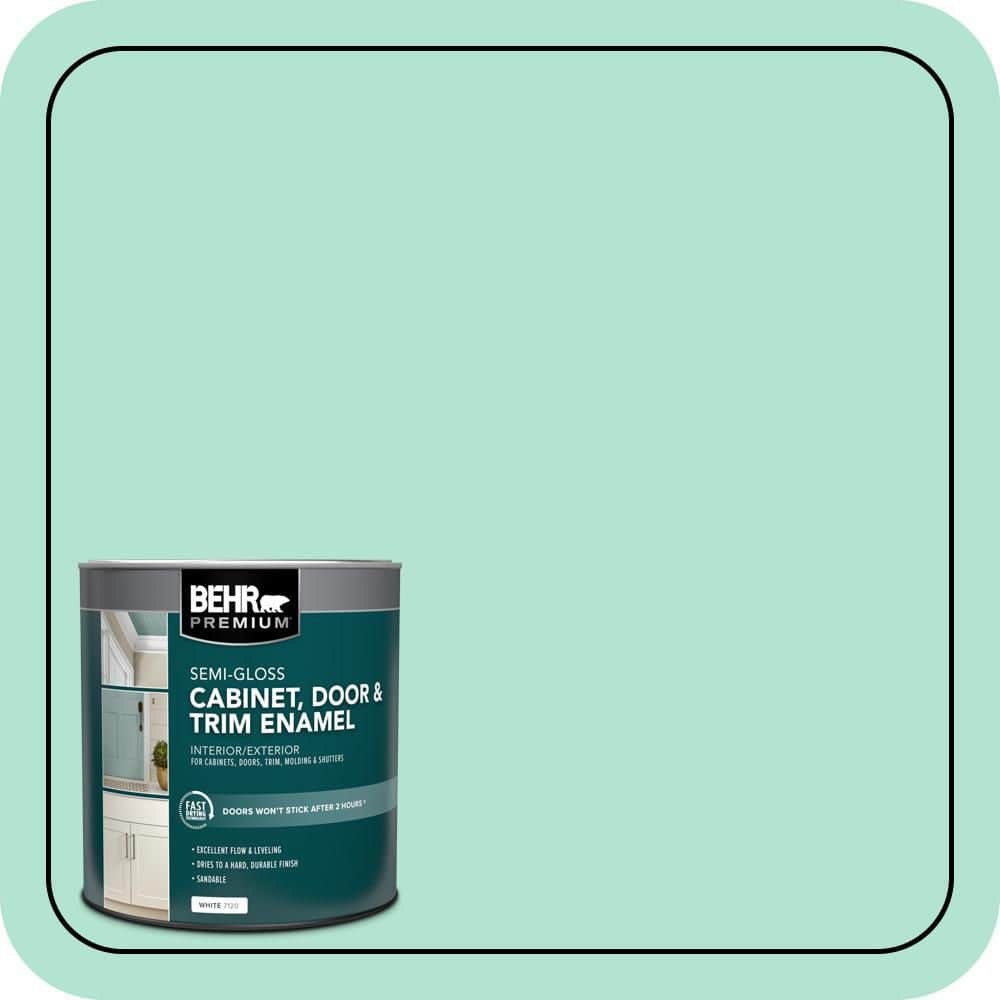 BEHR PREMIUM 1 qt. #P420-2 Crystal Rapids Semi-Gloss Enamel Interior/Exterior Cabinet, Door & Trim Paint