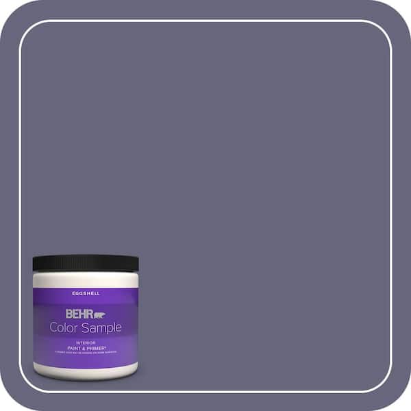 BEHR PREMIUM PLUS 8 oz. #640F-6 Enchanted Evening Eggshell Enamel Interior Paint & Primer Color Sample (2)