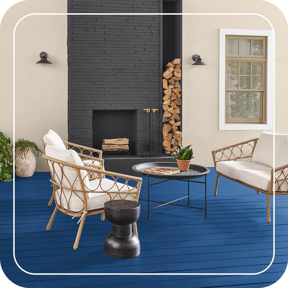 BEHR PREMIUM 1 qt. #P510-7 Beacon Blue Solid Color Waterproofing Exterior Wood Stain and Sealer (4)