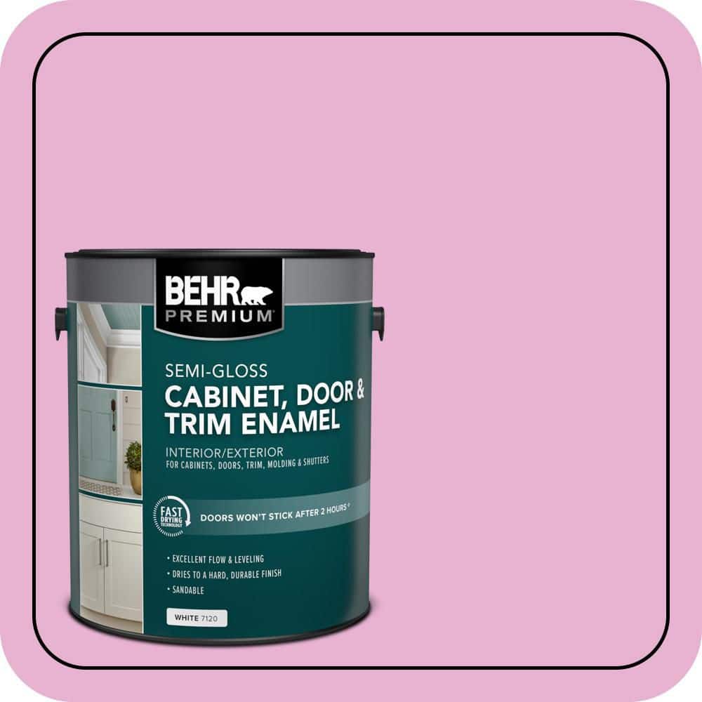 BEHR PREMIUM 1 gal. #P120-2 Gumball Semi-Gloss Enamel Interior/Exterior Cabinet, Door & Trim Paint