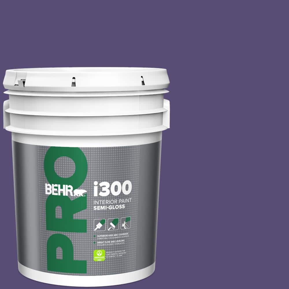 BEHR PRO 5 gal. #MQ5-42 Perpetual Purple Semi-Gloss Interior Paint