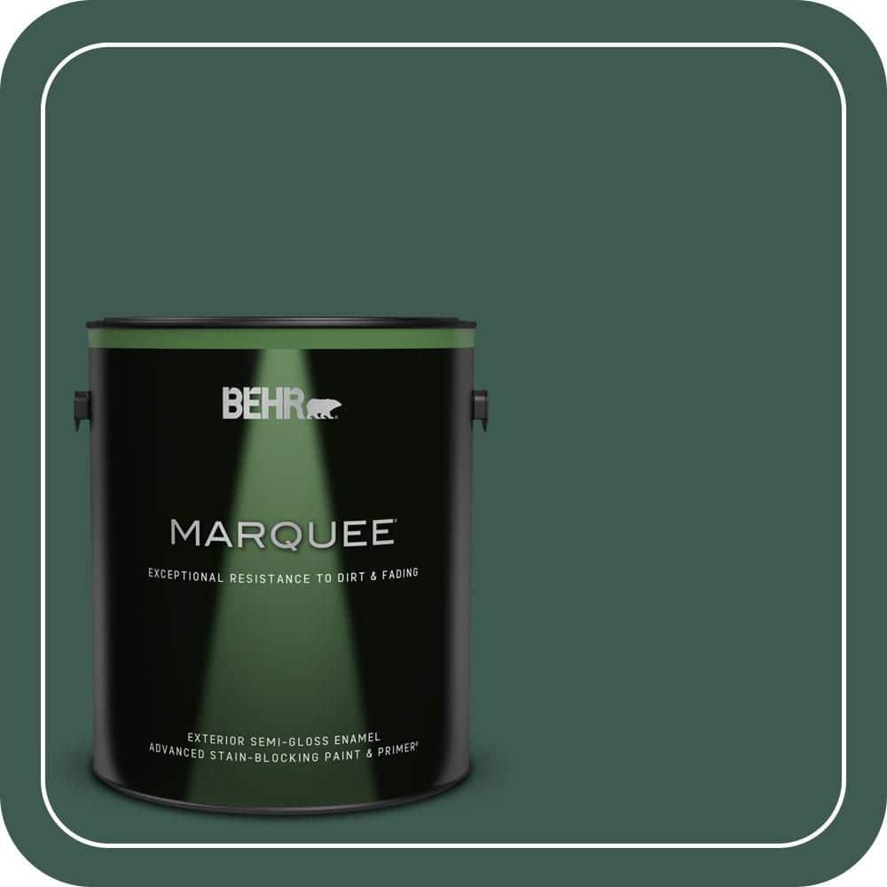 BEHR MARQUEE 1 gal. #PPF-02 Patio Green Semi-Gloss Enamel Exterior Paint & Primer