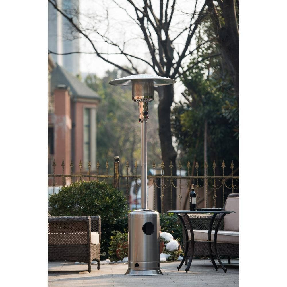 Wildaven 88 in. 47,000 BTU Stainless Steel Outdoor Patio Propane Heater with Portable Wheels (3)