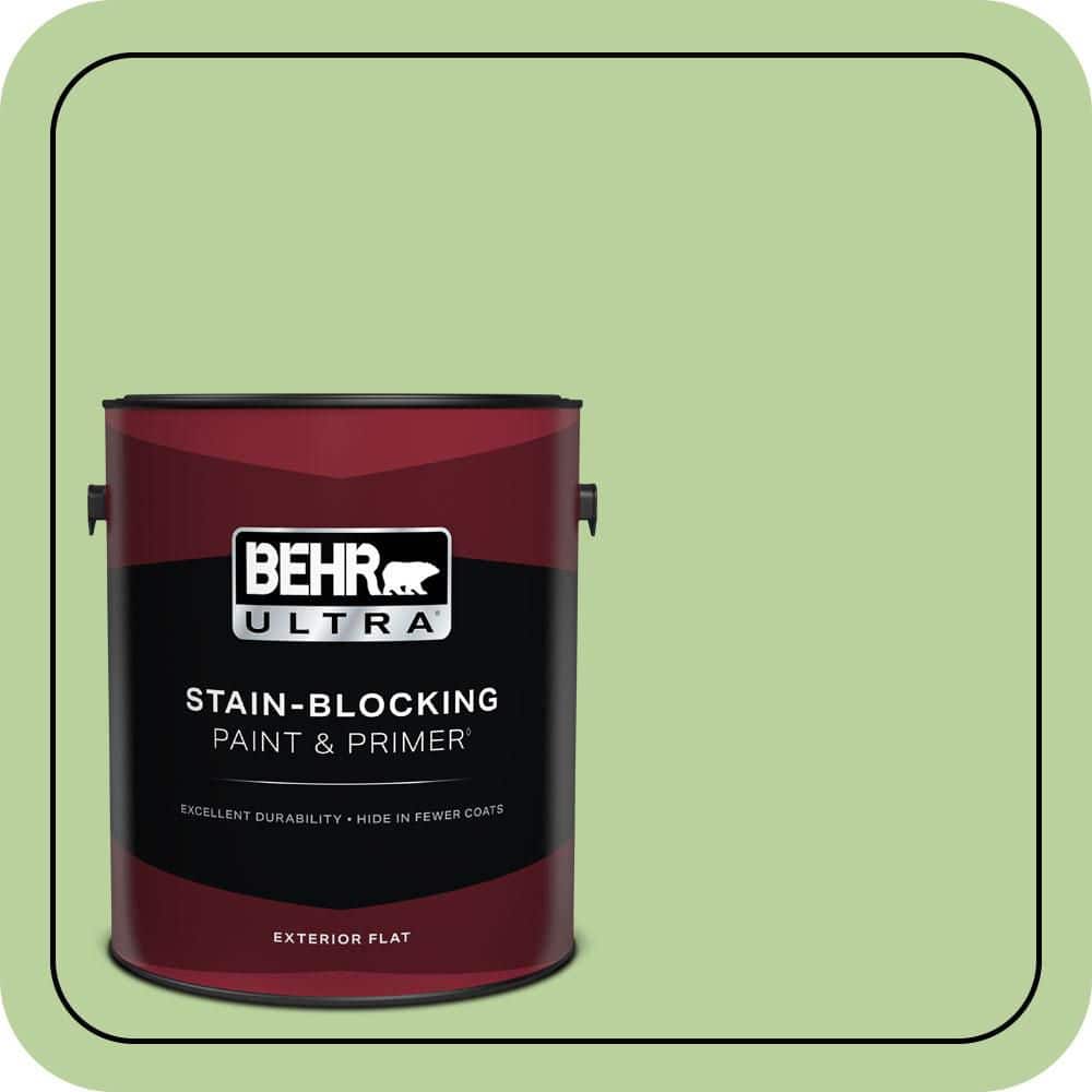 BEHR ULTRA 1 gal. #P380-4 Four Leaf Clover Flat Exterior Paint & Primer