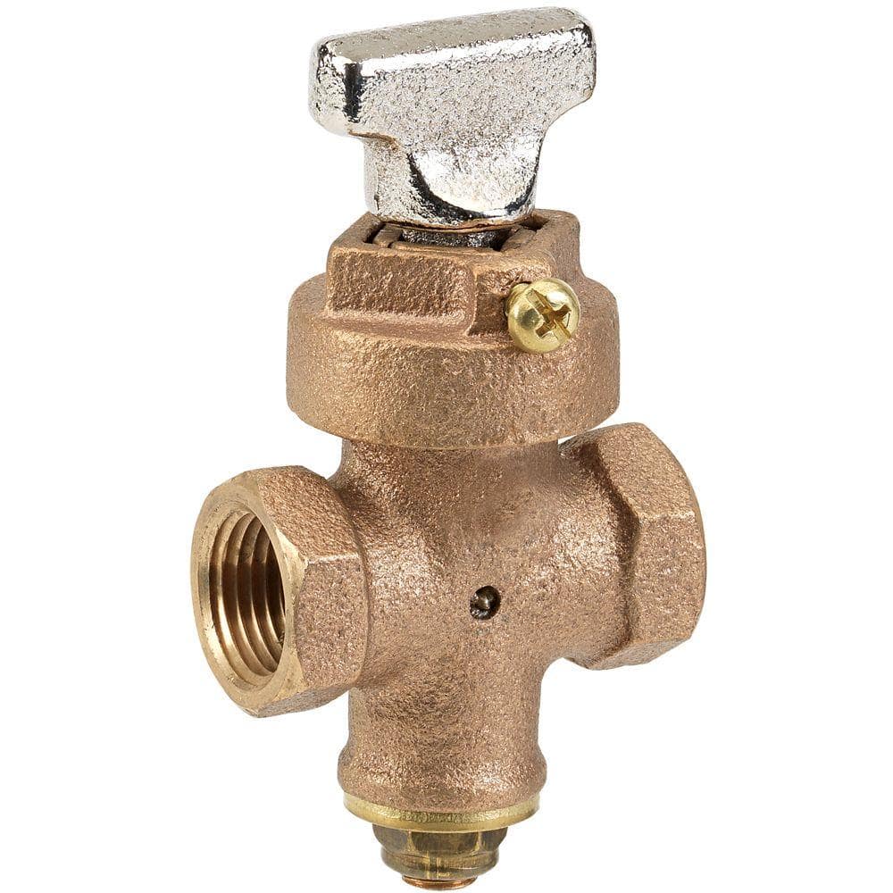 HOMEWERKS 3/4 in. FIP x 3/4 in. FIP Bronze Ground Key Stop and Waste Valve