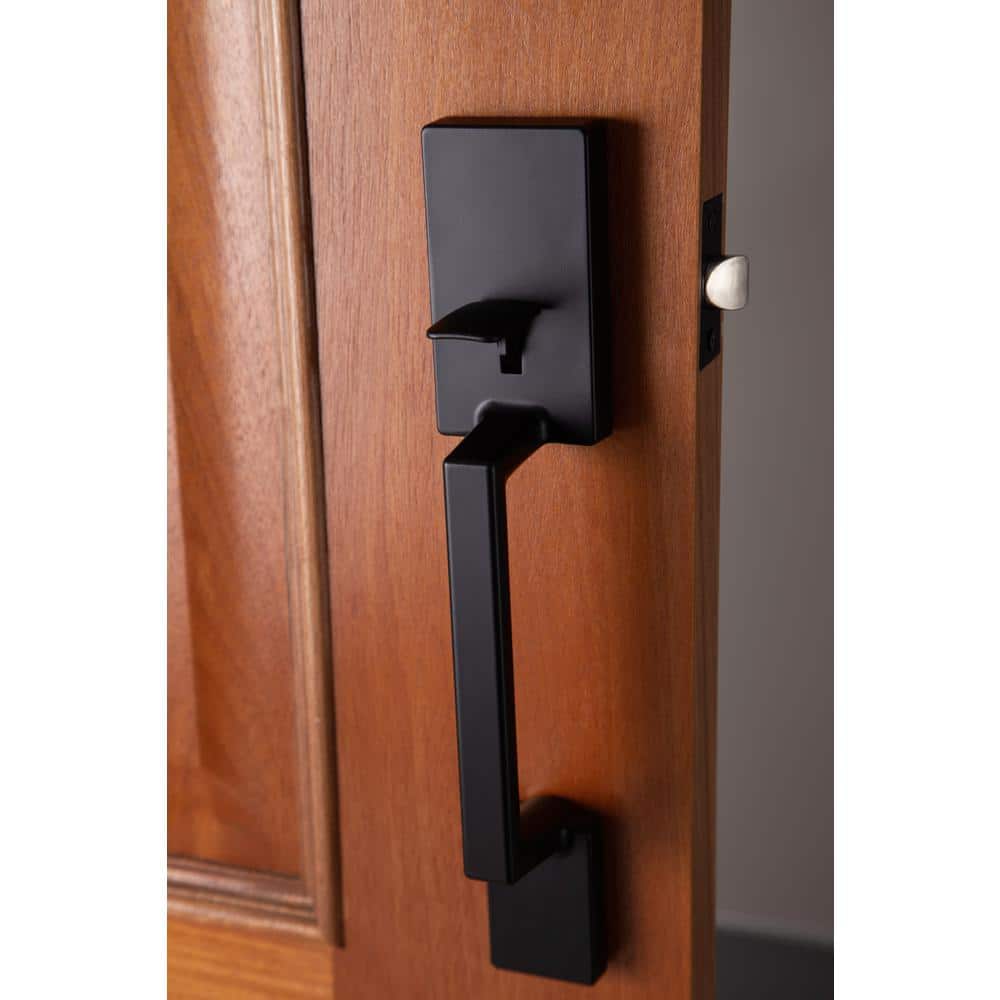 TOLEDO European Lugo Iron Black Low Profile Door Handleset Single Cylinder (3)