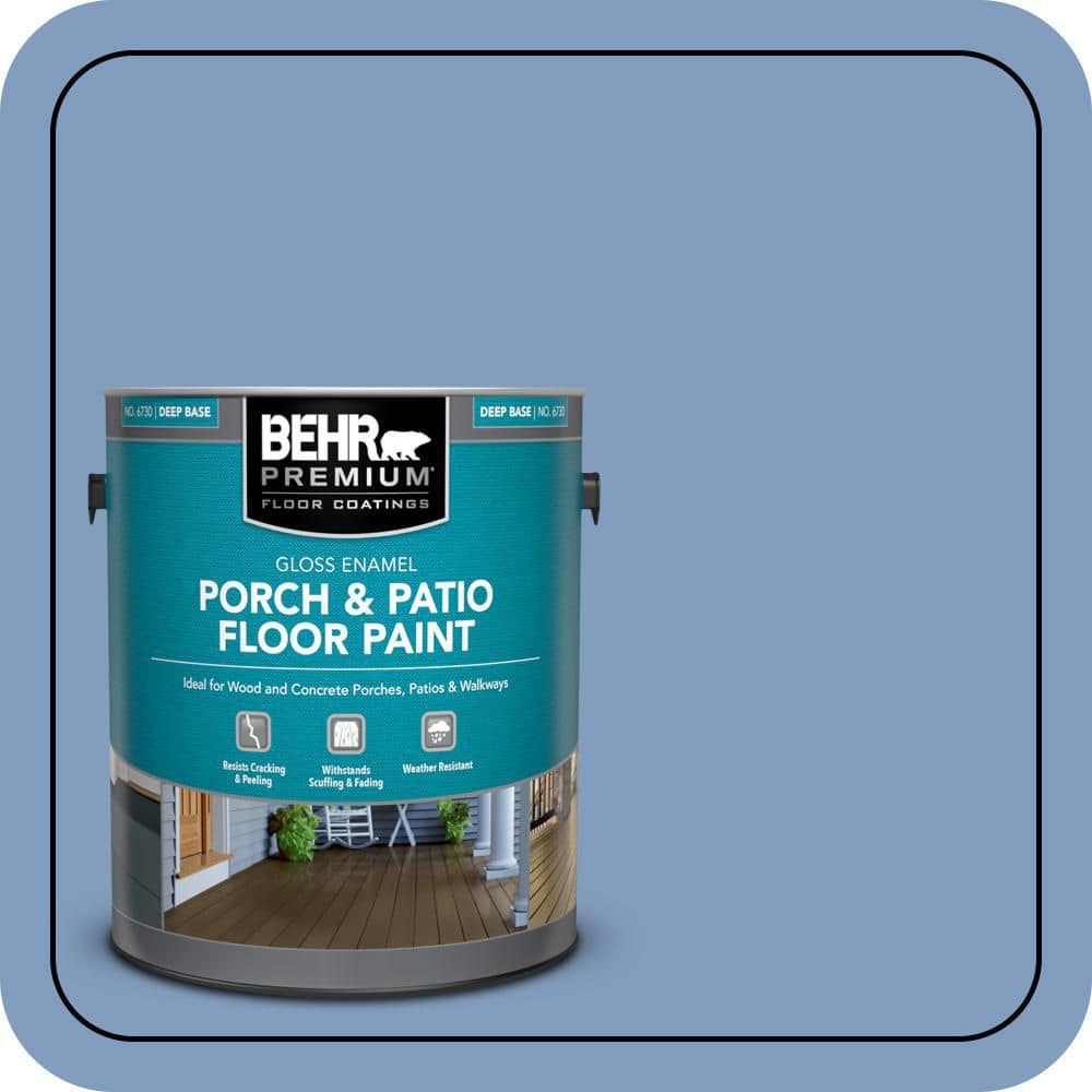 BEHR PREMIUM 1 gal. #M530-4 Washed Denim Gloss Enamel Interior/Exterior Porch and Patio Floor Paint