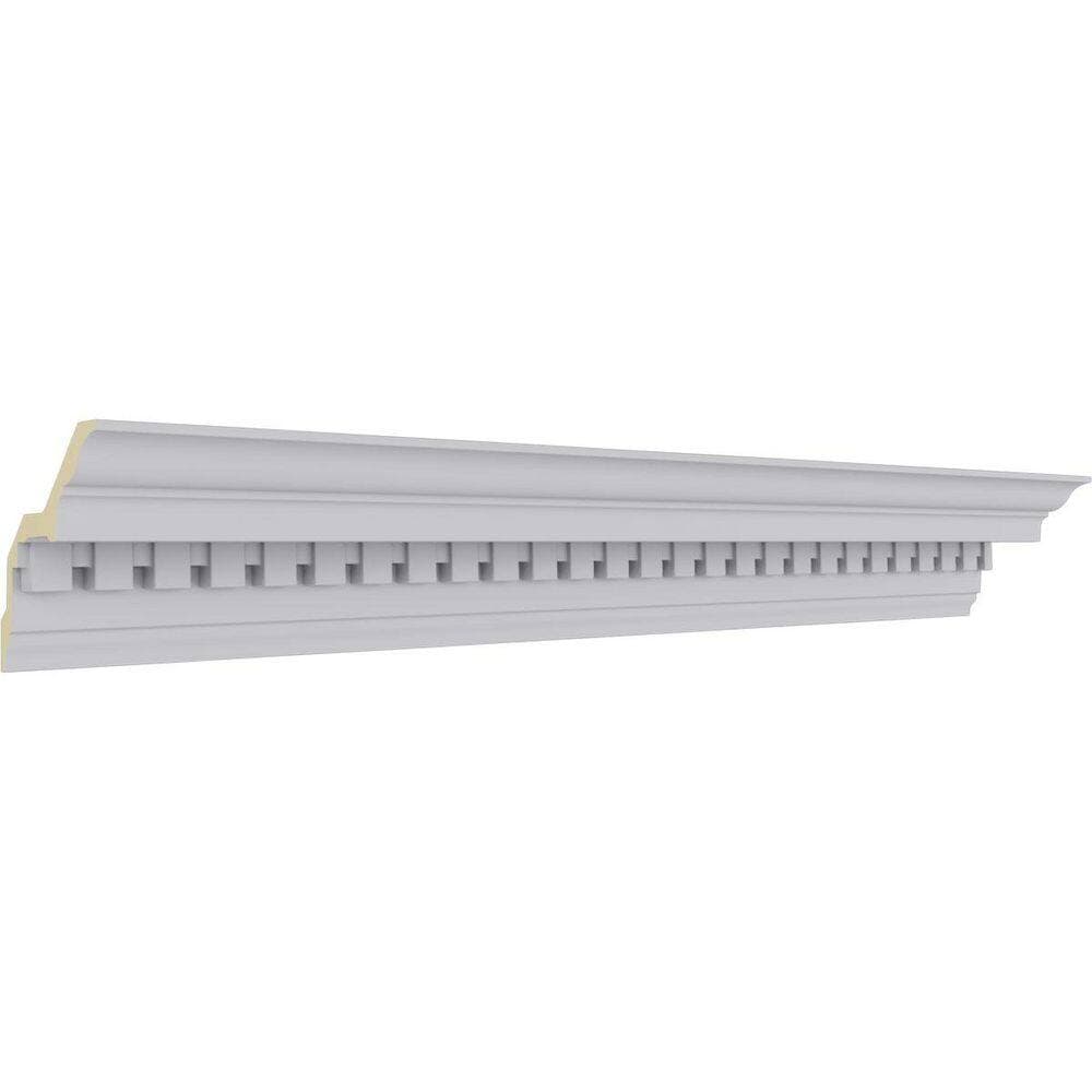 Ekena Millwork 5 in. x 5 in. x 94-1/2 in. Polyurethane Dentil Crown Moulding (2)