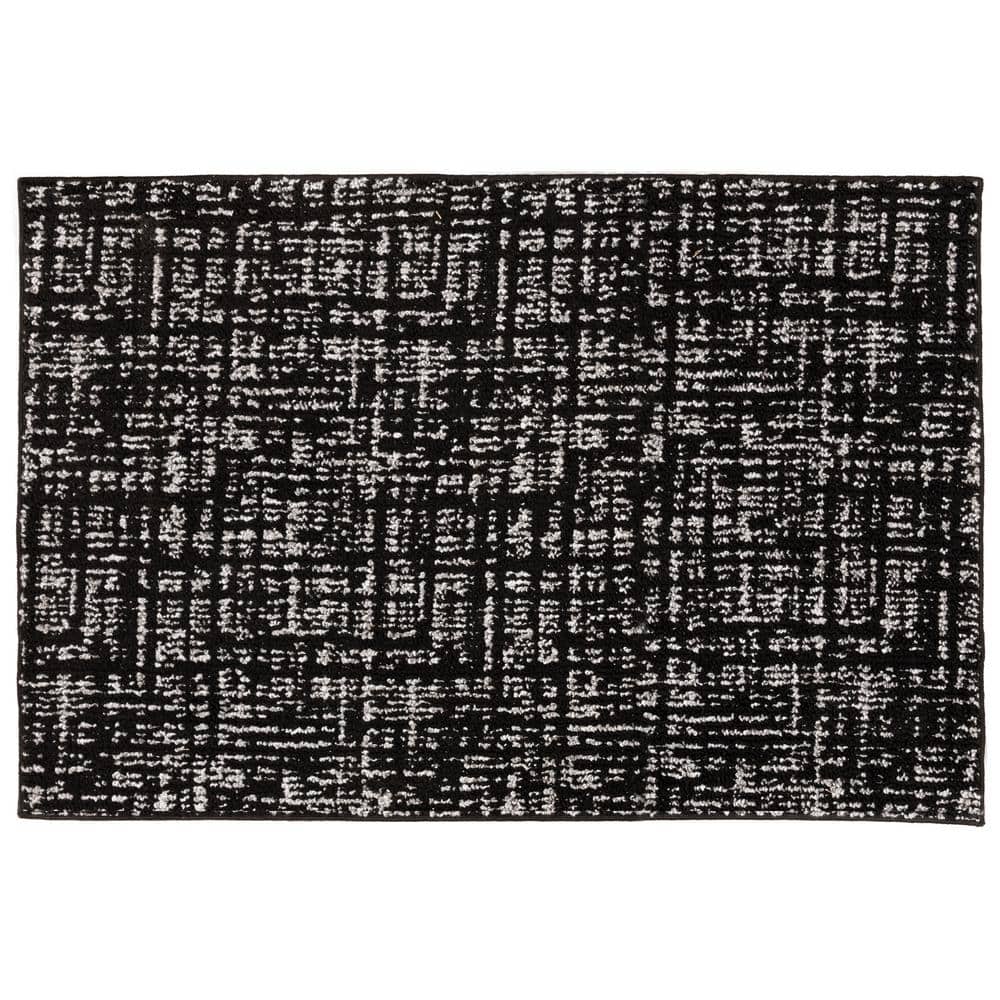 Unbranded Motley Black/Gray 2 ft. x 3 ft. Scatter Area Rug (2)