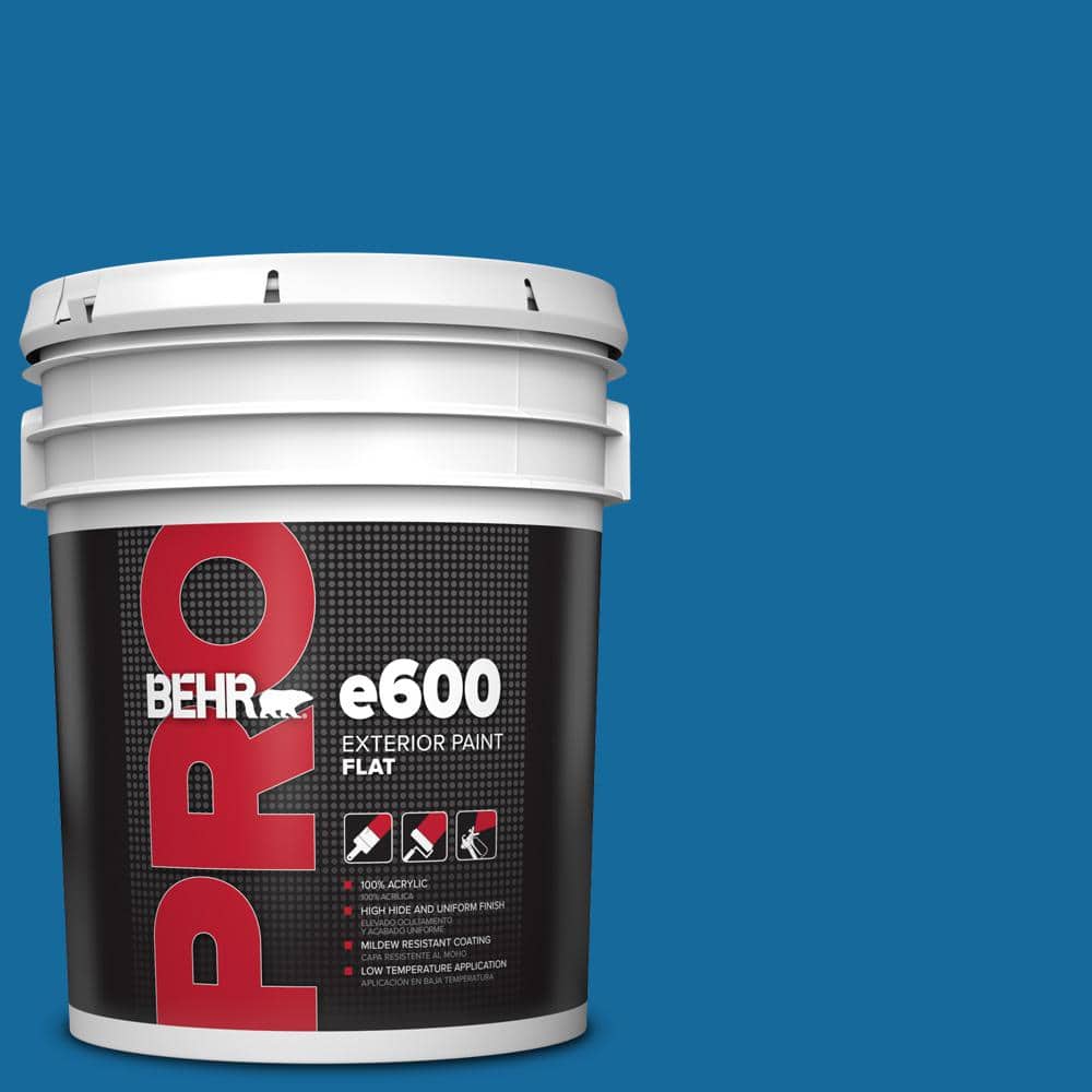 BEHR PRO 5 gal. #P500-7 Cosmic Cobalt Flat Exterior Paint