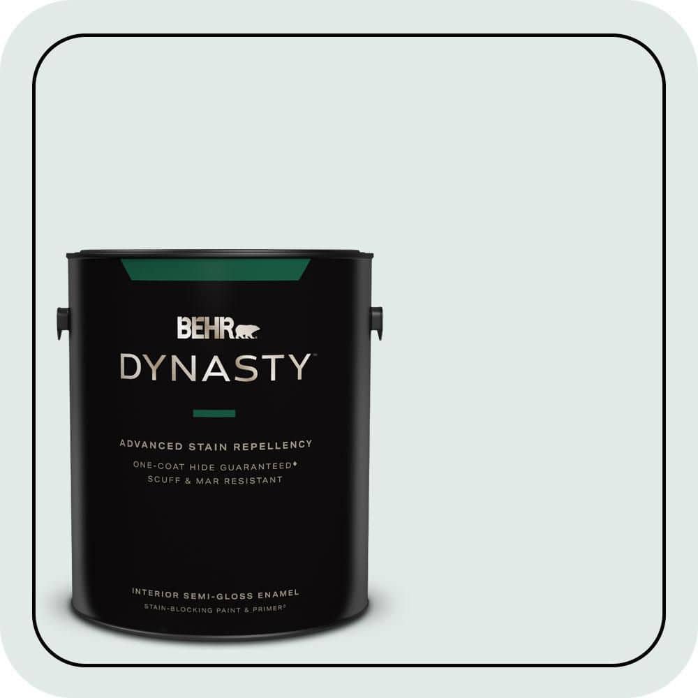 BEHR DYNASTY 1 gal. #W-D-520 Clear View Semi-Gloss Enamel Interior Stain-Blocking Paint & Primer