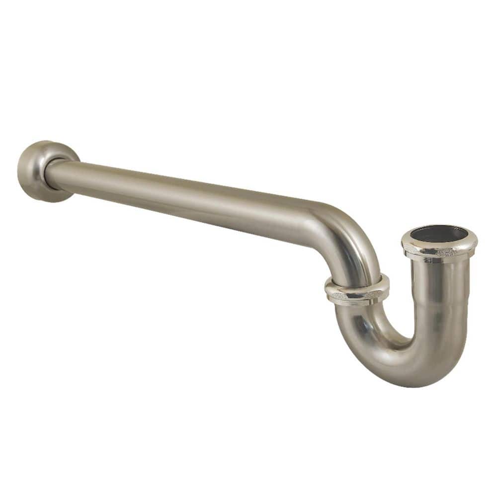 Kingston Brass Trimscape 1-1/2 Inch 18-Gauge Decor P-Trap in Brushed Nickel (1)