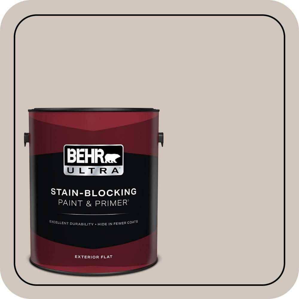 BEHR ULTRA 1 gal. #PWN-71 Smoked Umber Flat Exterior Paint & Primer