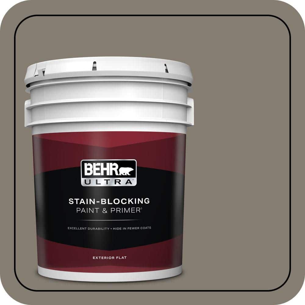 BEHR ULTRA 5 gal. #MQ2-53 Smoky Trout Flat Exterior Paint & Primer