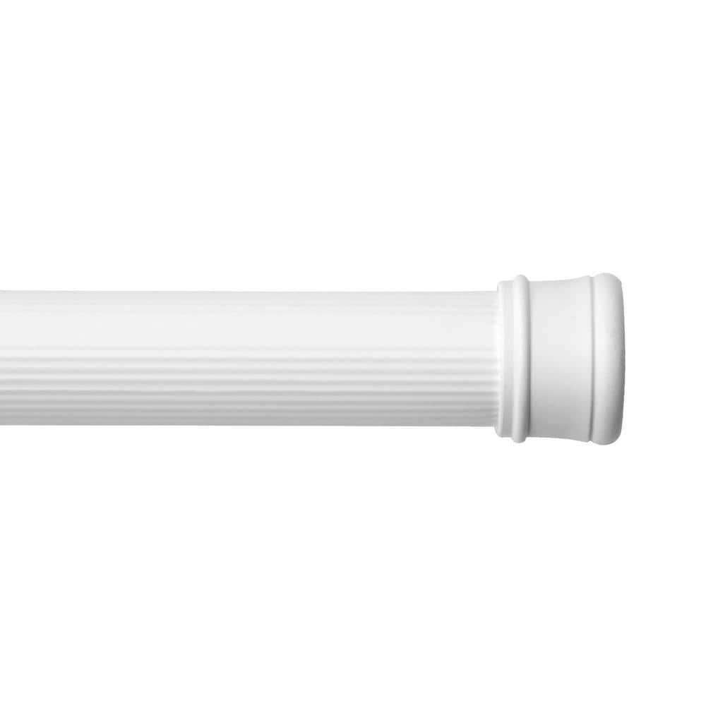 Kenney Twist and Fit No Tools 42 in. to 72 in. Steel Adjustable Spring Tension Utility Rod in White