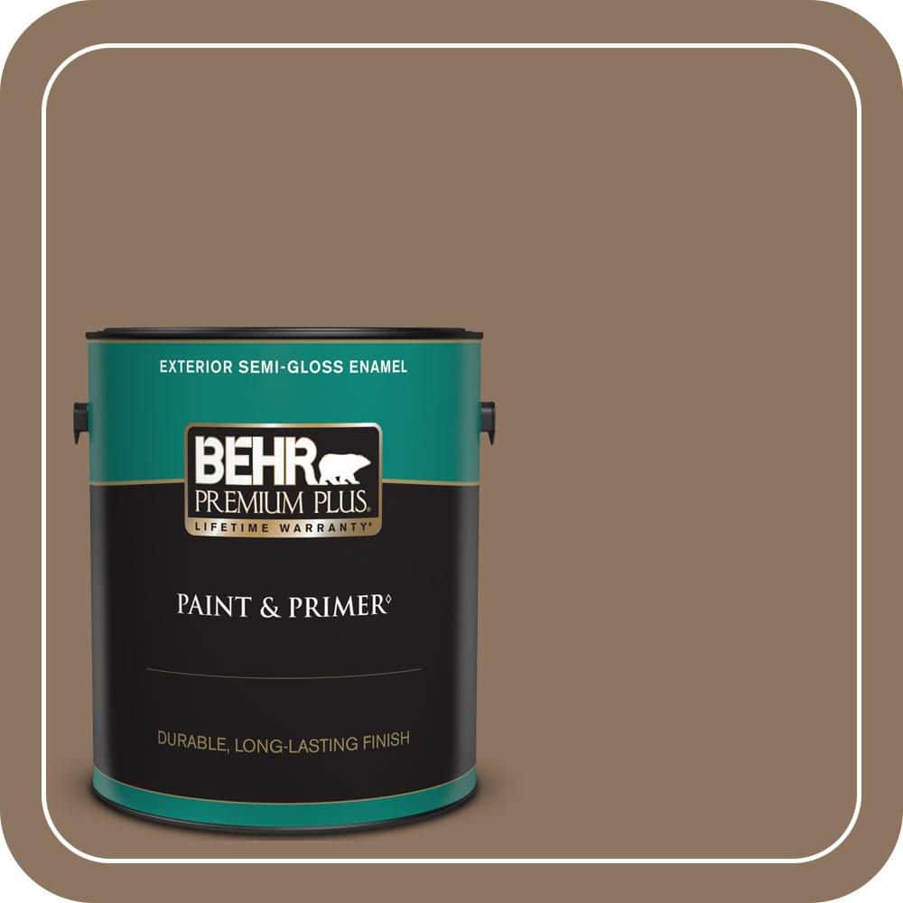 BEHR PREMIUM PLUS 1 gal. #700D-6 Belgian Sweet Semi-Gloss Enamel Exterior Paint & Primer
