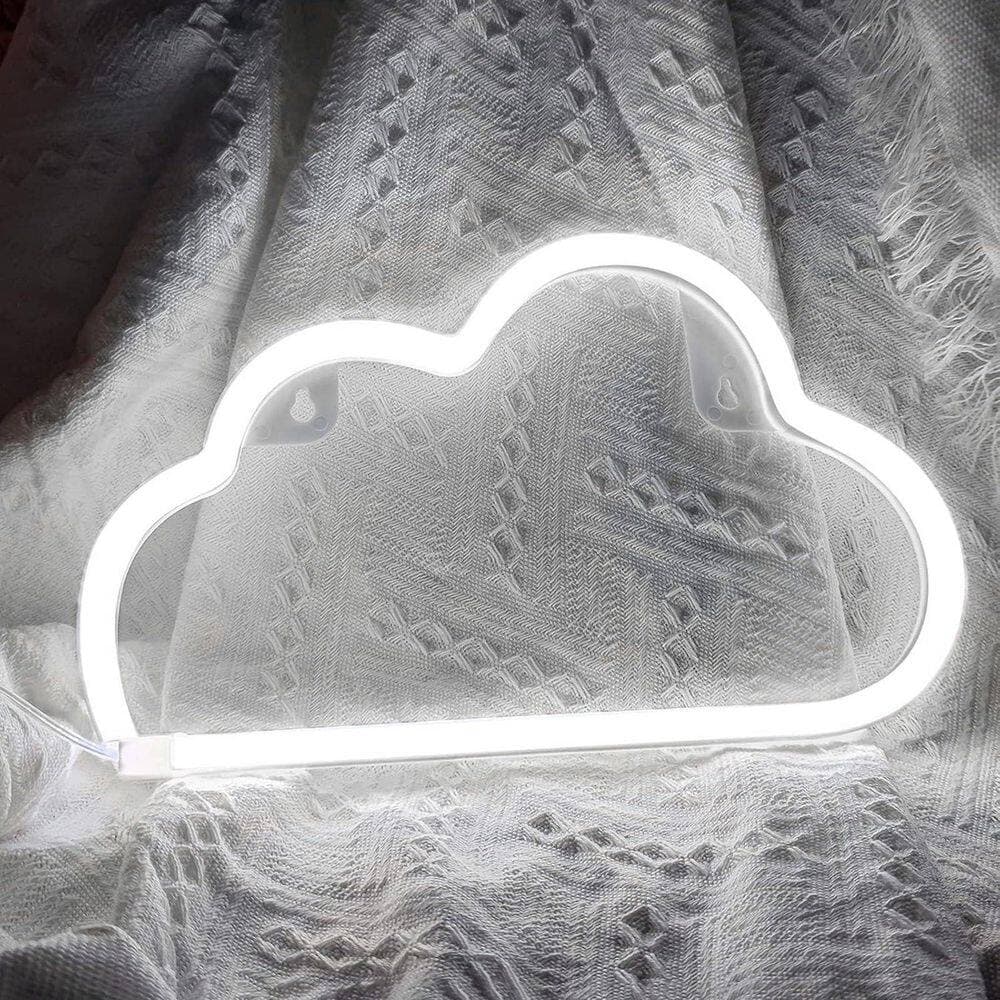 Afoxsos Cloud Series LED Neon Wall Decor Sign USB or Battery Powered for Bedroom Aesthetic Teen Girl Kid Room Party (3)