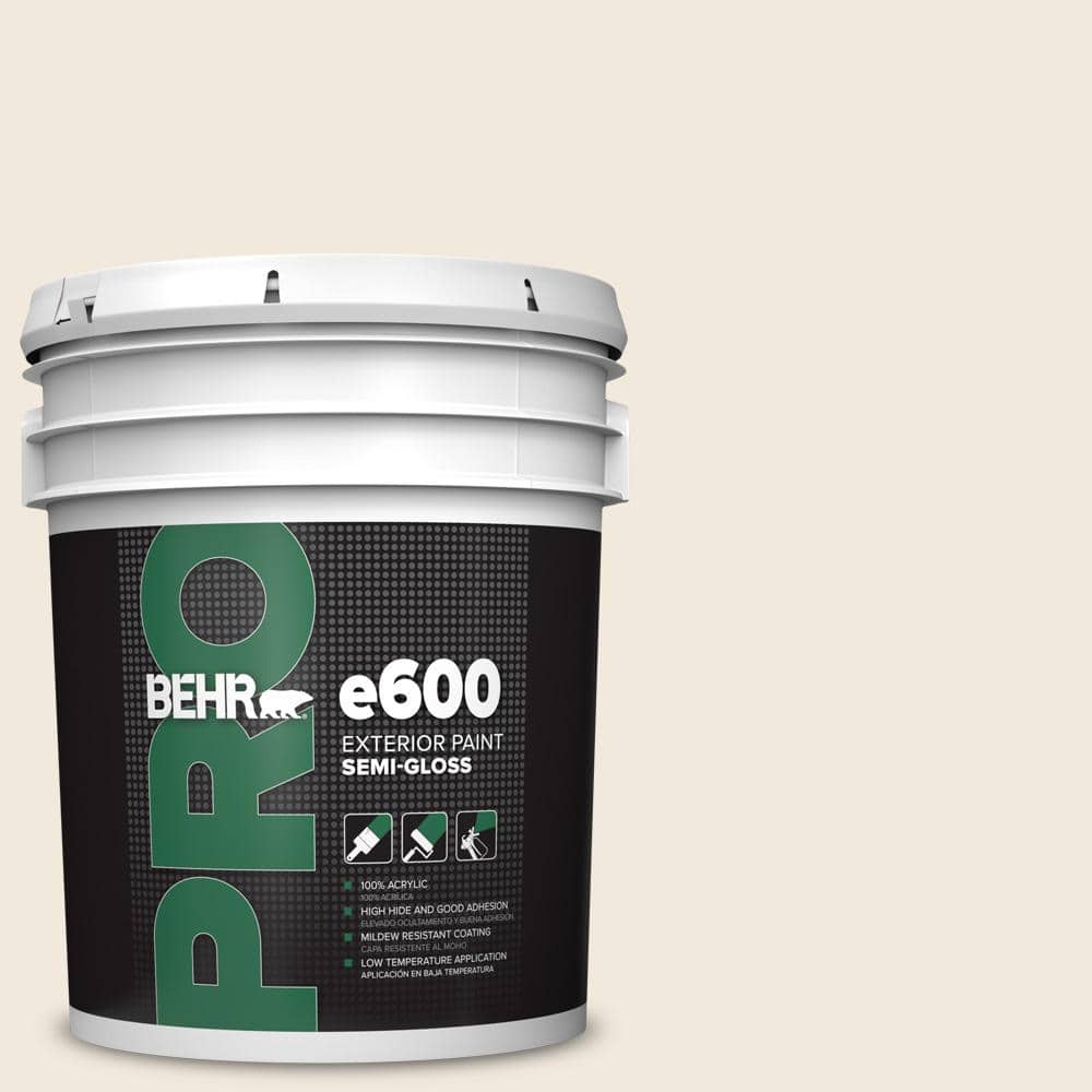 BEHR PRO 5 gal. #PPL-50 Table Linen Semi-Gloss Exterior Paint