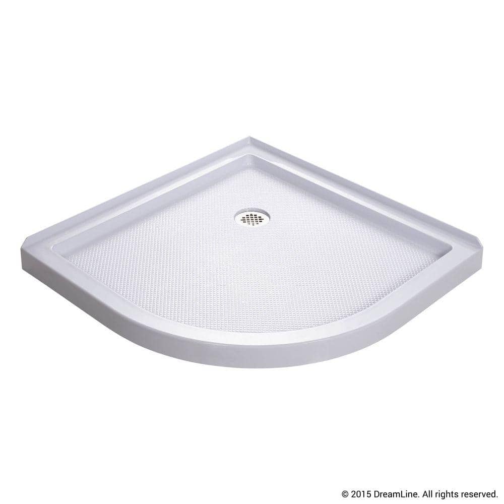 DreamLine SlimLine 33 in. x 33 in. Quarter Round Shower Base in White (1)